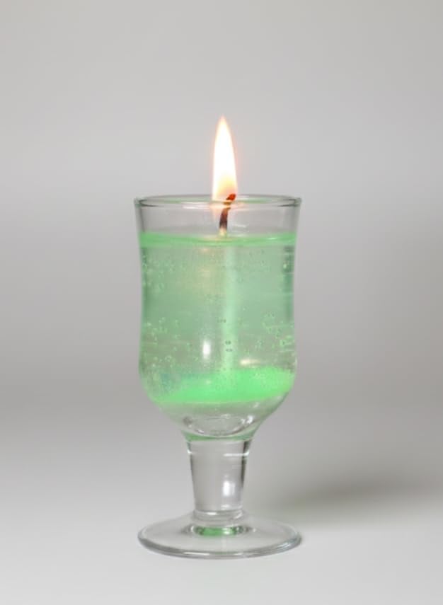 Green Decorative Gel Candle in Glass Cup – Handmade Transparent Scented Candle for Home Décor, Relaxation & Gift – Long Burning Aromatherapy Wax Candle with Elegant Design (Pack of 1) — view 1 of 4