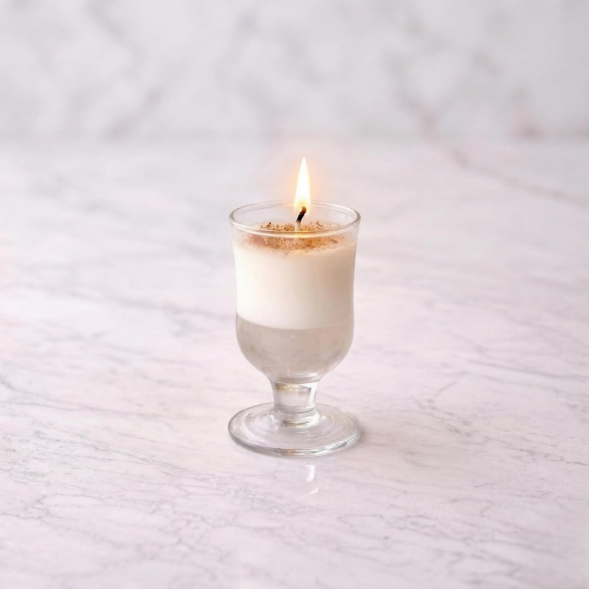 Luxury Glass Candle Cup with Soy Wax, Decorative Scented Candle in Transparent Goblet Glass, Aesthetic Home Decor Candle for Bedroom Living Room Spa Gift Table Centerpiece (Pack of 1) — view 1 of 6